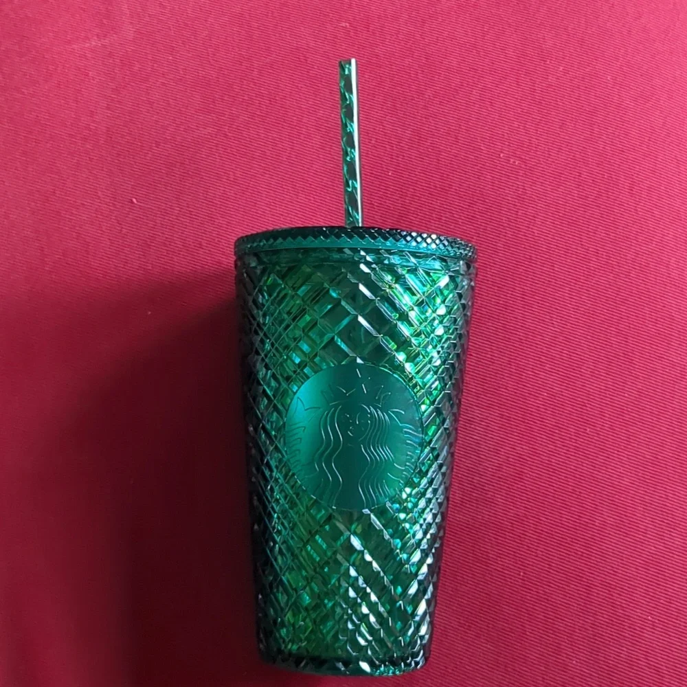 Starbucks Emerald Green Jeweled cup 16oz